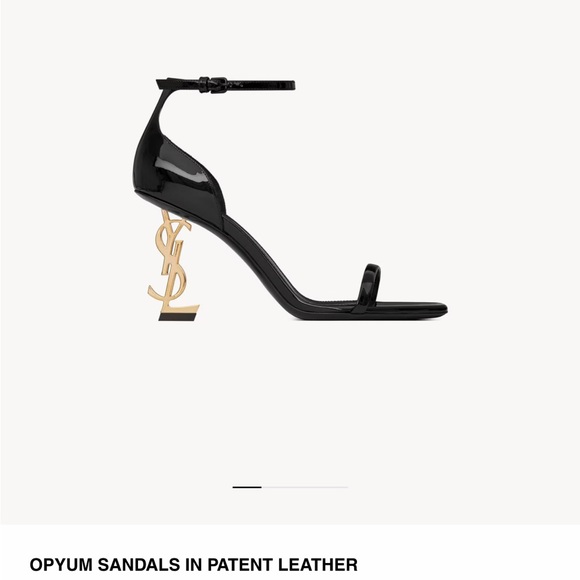 Saint Laurent Black Patent Leather Opyum Heels - Picture 1 of 4
